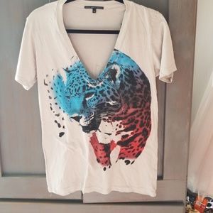 Colorful cheetah tee